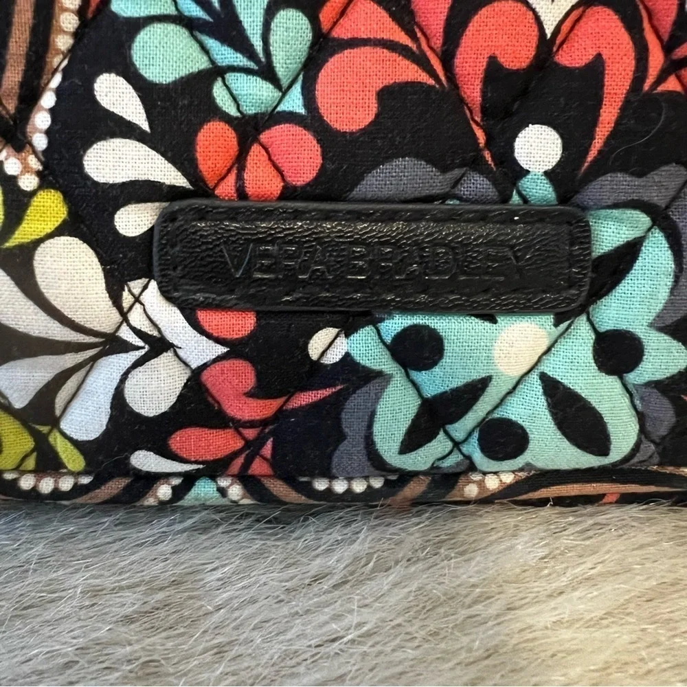 VERA BRADLEY Sierra 2015 Black Orange Blue 10.5 x 8” Padded Tech Tablet Sleeve